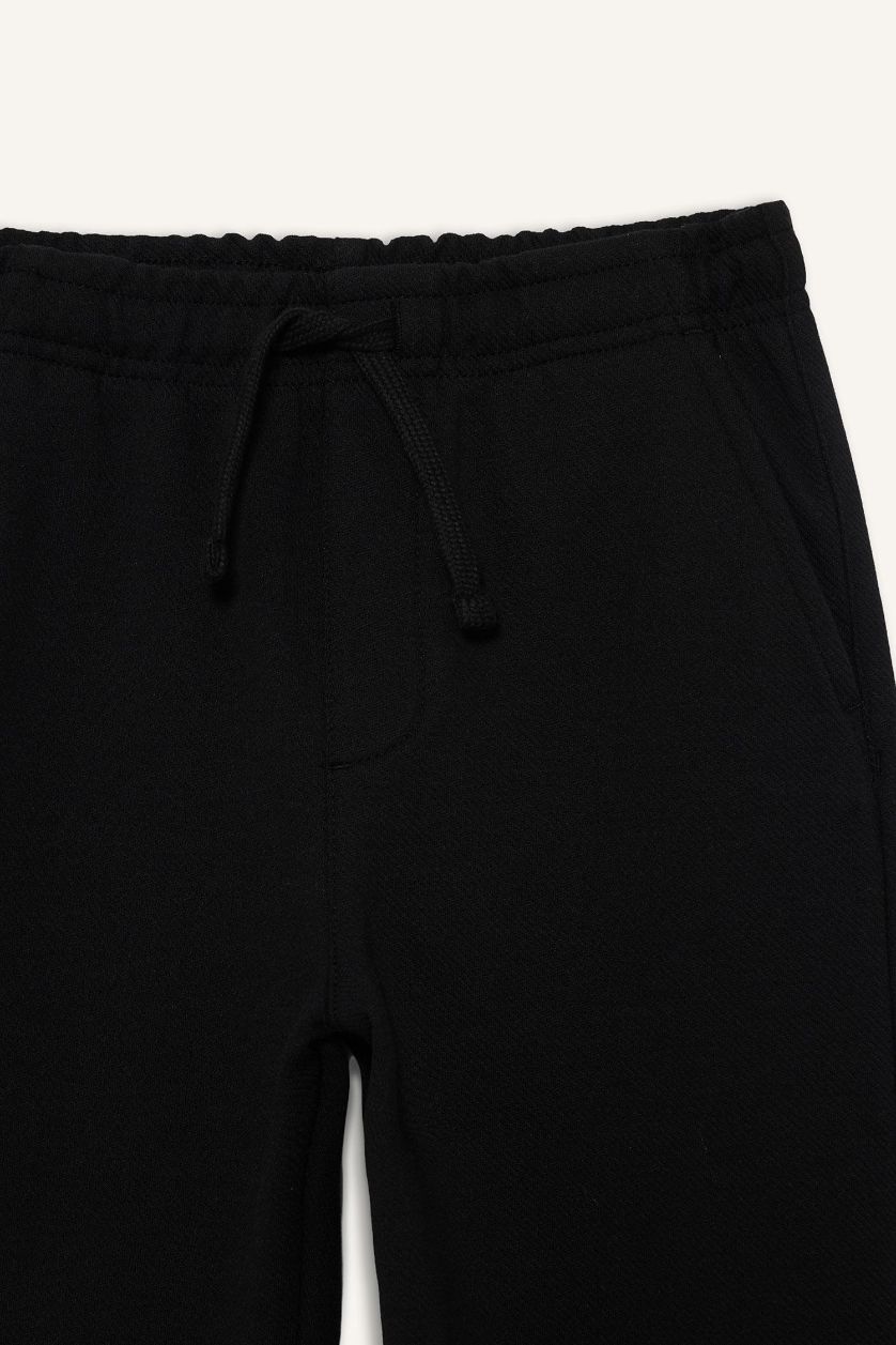 Erkek Çocuk - Genç Erkek Siyah Beli Lastikli Standart Paça Pantolon Erkek Çocuk