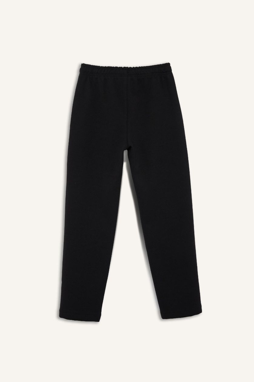 Erkek Çocuk - Genç Erkek Siyah Beli Lastikli Standart Paça Pantolon Erkek Çocuk