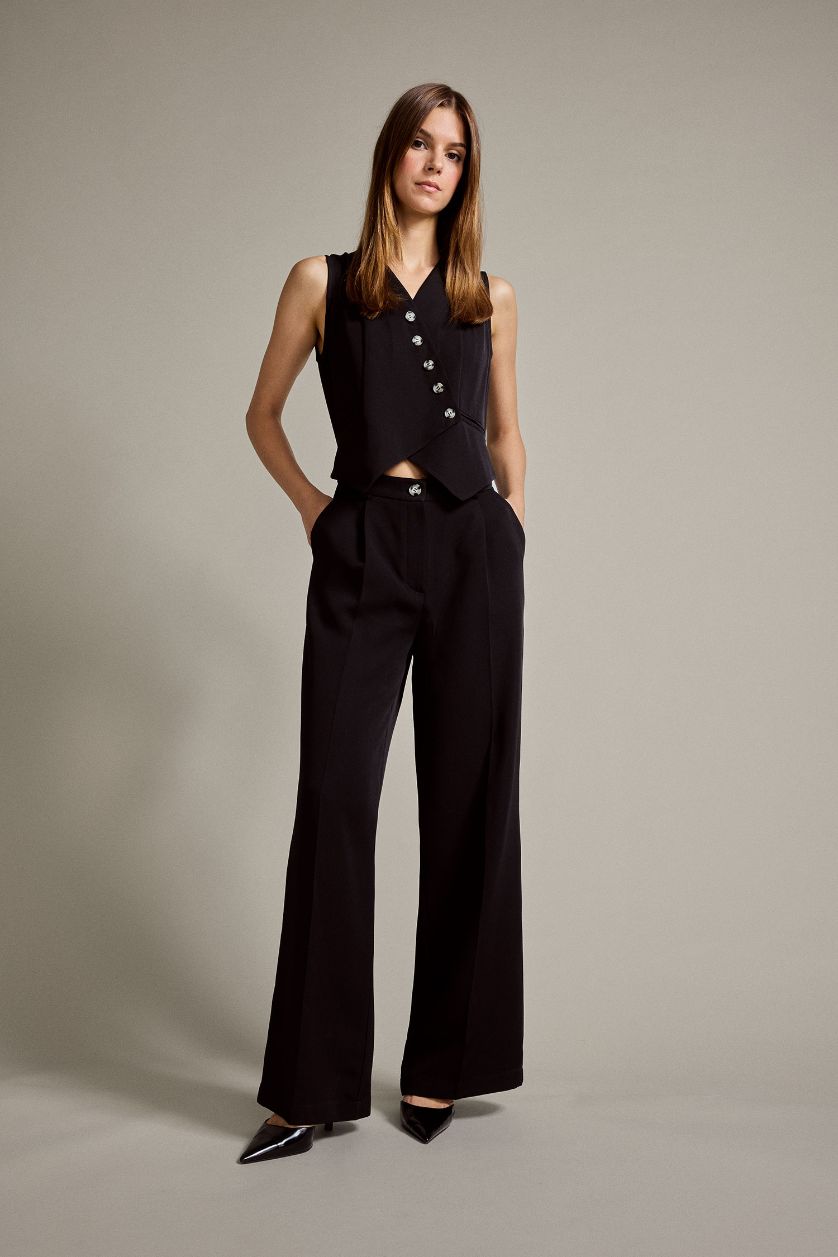 Kadın Siyah Slim Fit Dar Kesim Tulum