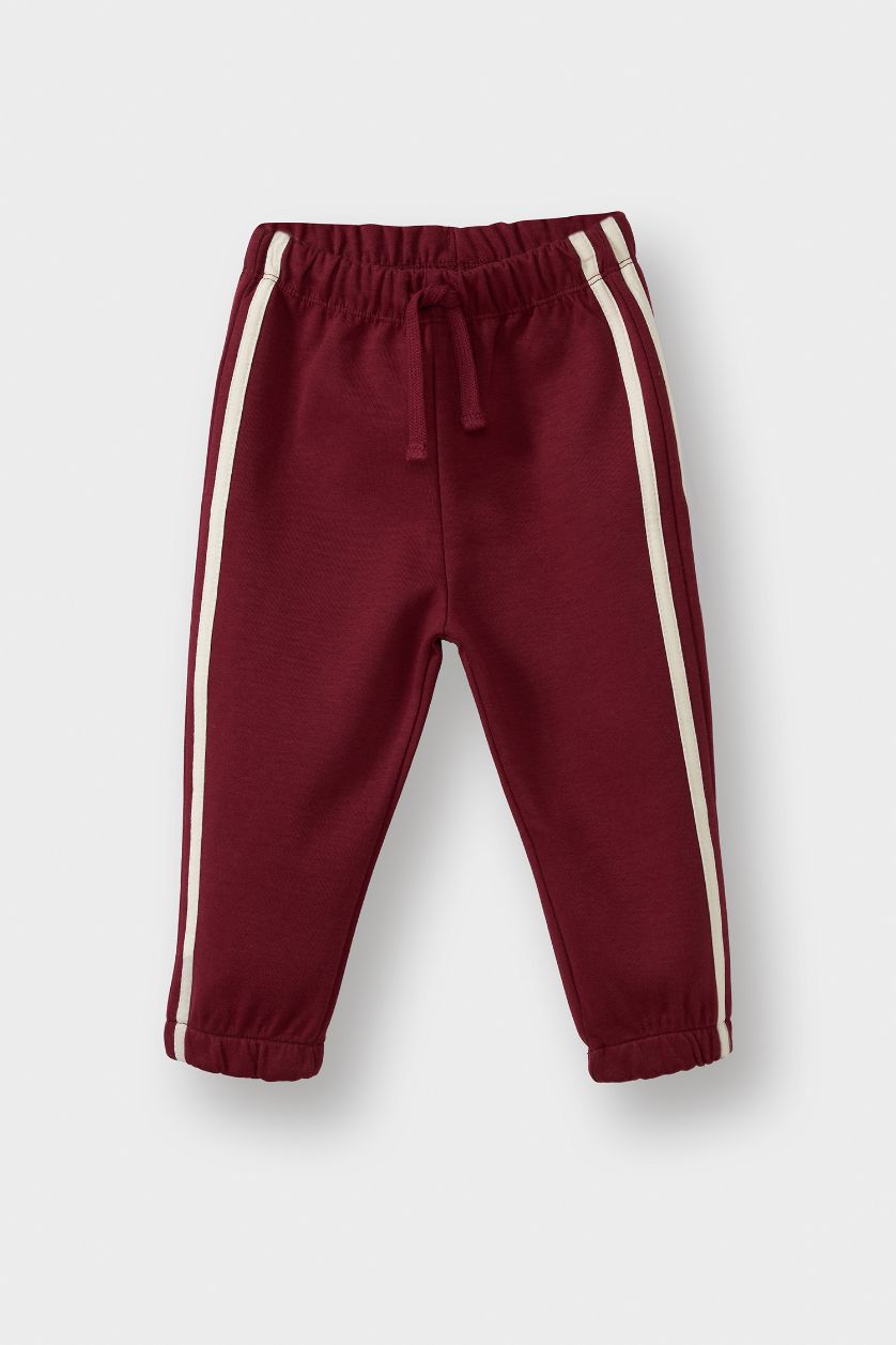 Erkek Bebek Bordo 2'li Takım Baskılı Sweatshirt Eşofman Altı Erkek Bebek