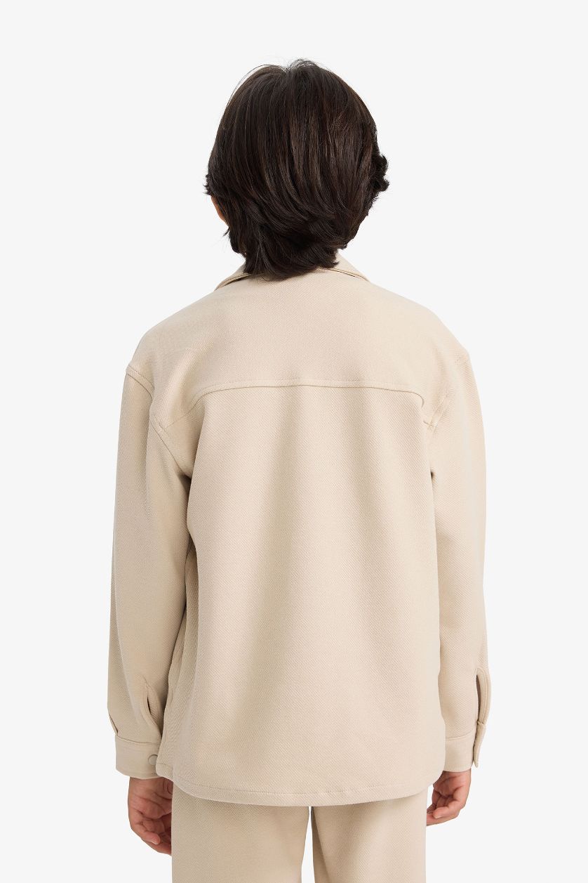 Erkek Çocuk - Genç Erkek Bej Polo Yaka Ceket Erkek Çocuk