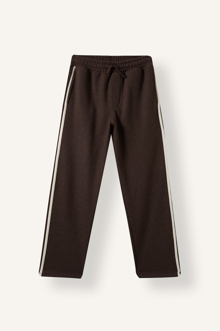 Young Boys - Teen Boys Brown 2 piece Regular Fit High Neck Slogan Set