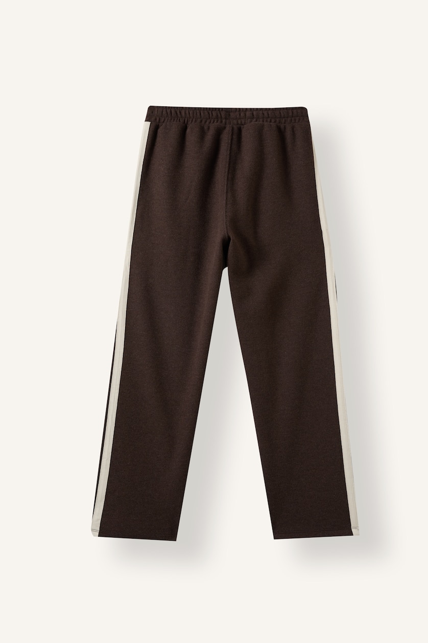 Young Boys - Teen Boys Brown 2 piece Regular Fit High Neck Slogan Set