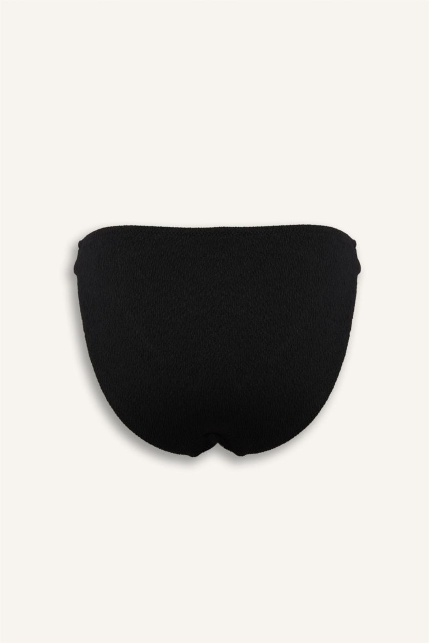 Әйелдерге қара Regular Fit кринкл мата бикини асты