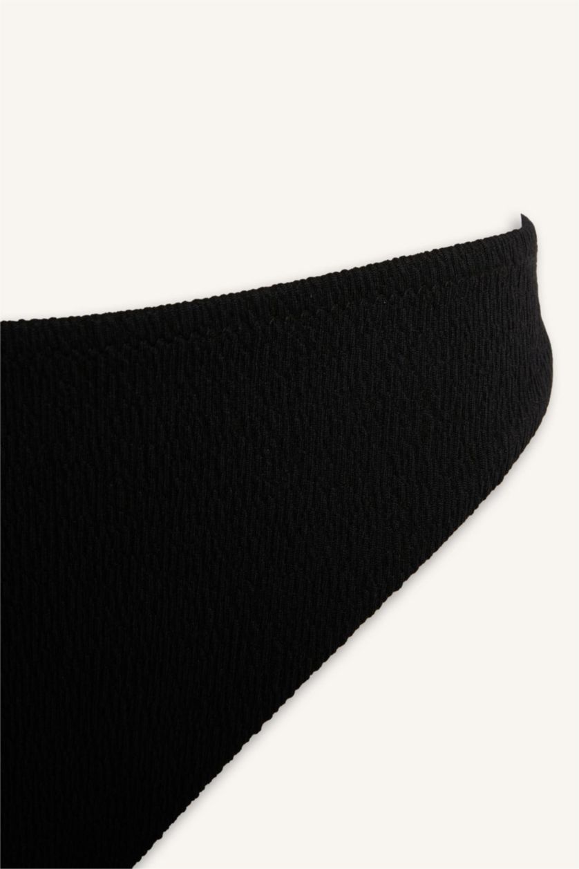 Әйелдерге қара Regular Fit кринкл мата бикини асты