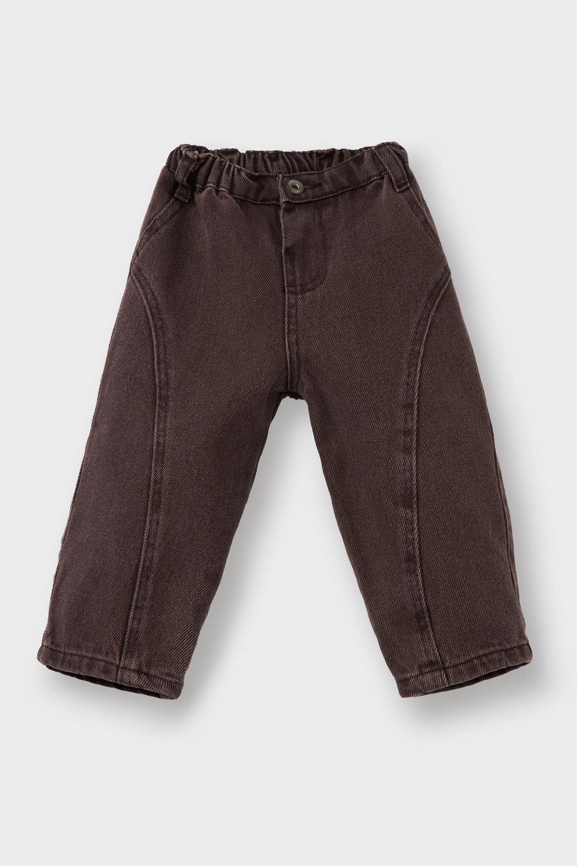 Baby Boy Brown Boy Elastic Waist Jeans