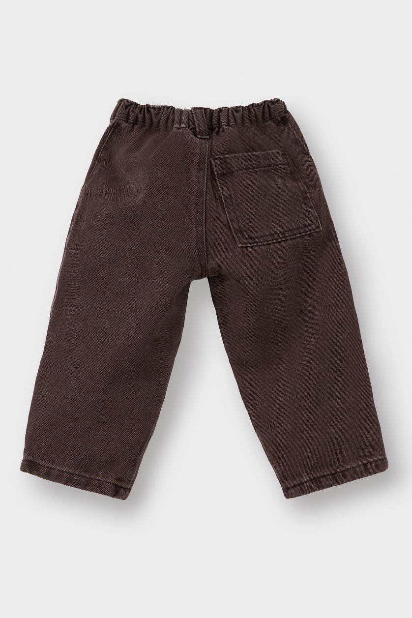 Baby Boy Brown Boy Elastic Waist Jeans