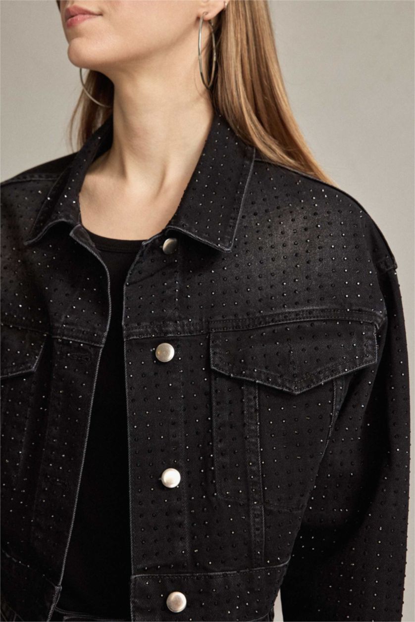 Woman Black Denim Jacket