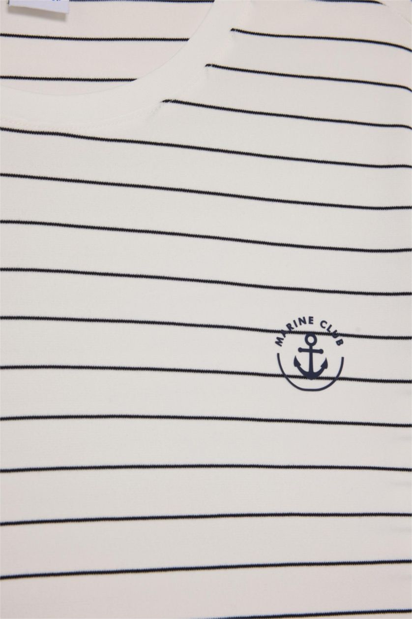 رجال كحلي تيشيرت رياضة نص كم قصة عادية برقبة مستديرة