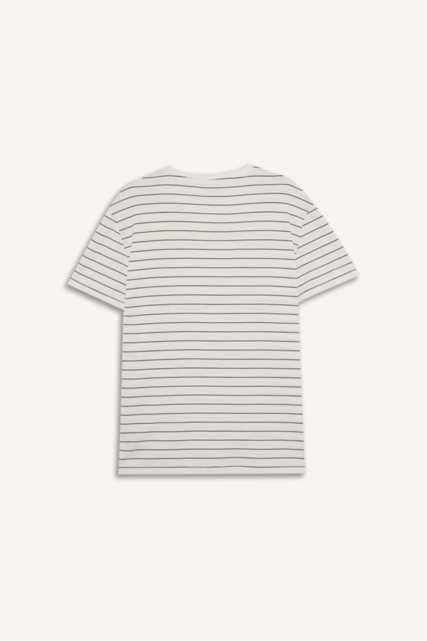 رجال كحلي تيشيرت رياضة نص كم قصة عادية برقبة مستديرة