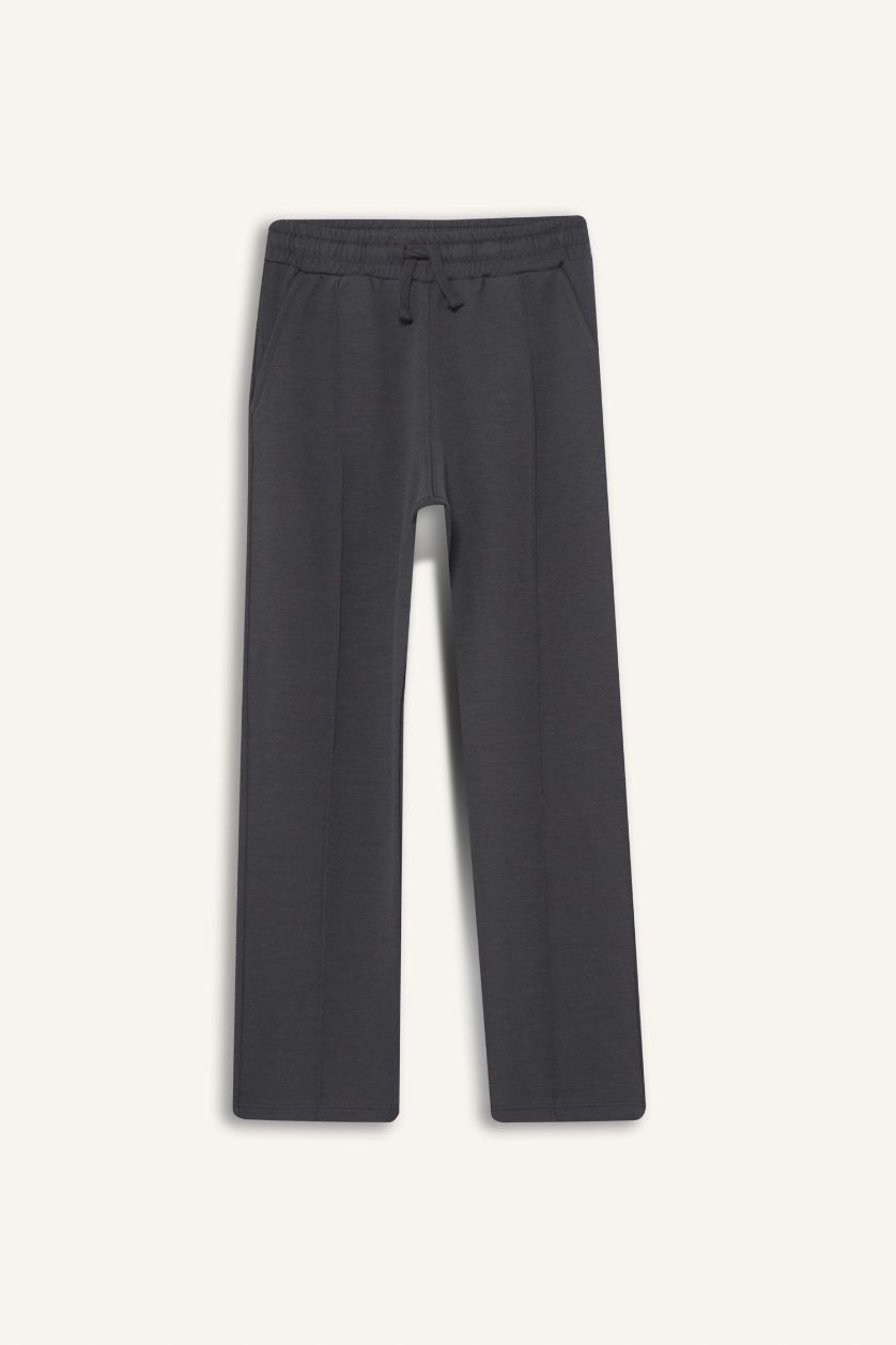 Erkek Çocuk - Genç Erkek Antrasit Erkek Çocuk 2'li Takım Baskılı Yarım Fermuarlı Sweatshirt Eşofman Altı 