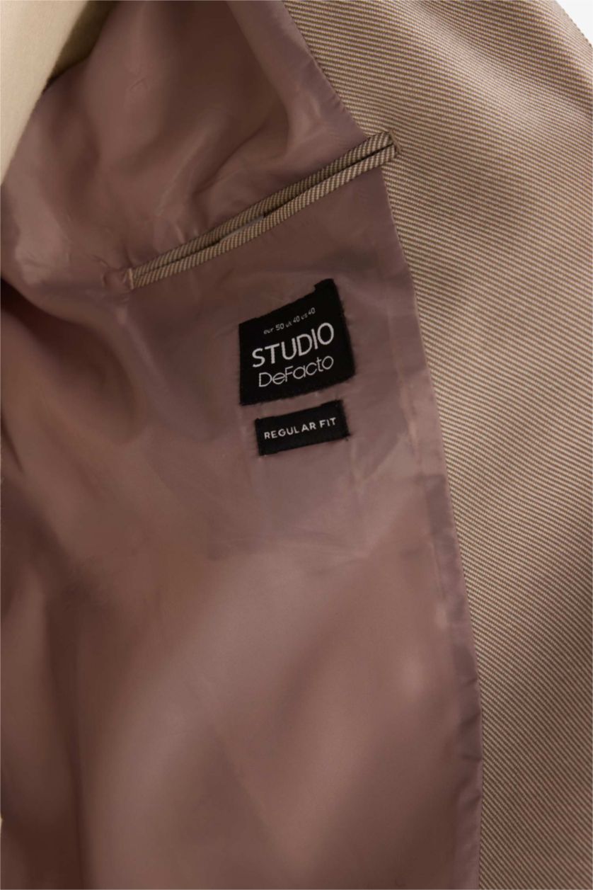 Man Vison Regular Fit Polo Collar Blazer