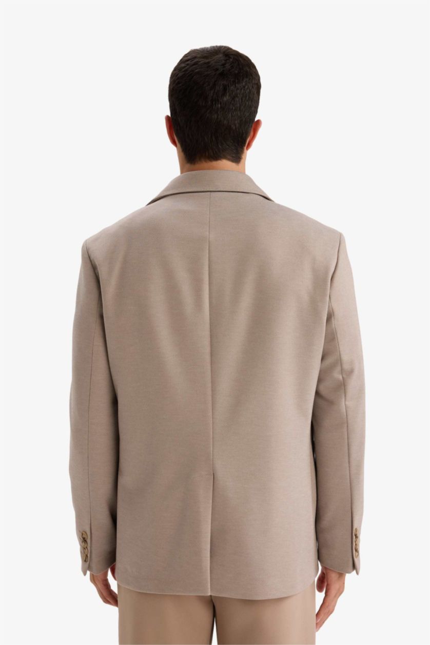 Man Vison Regular Fit Polo Collar Blazer