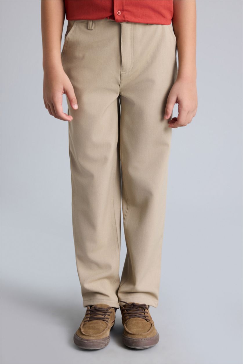 Erkek Çocuk - Genç Erkek Bej Melanj Her Yöne Esneyen Pantolon Erkek Çocuk