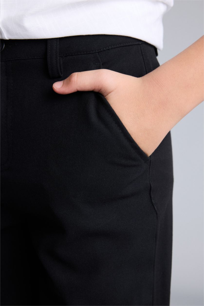 Erkek Çocuk - Genç Erkek Siyah Her Yöne Esneyen Pantolon Erkek Çocuk