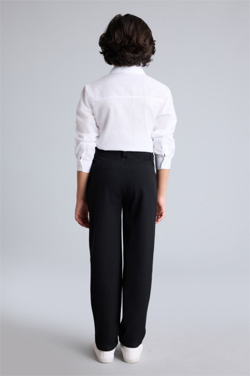 Erkek Çocuk - Genç Erkek Siyah Her Yöne Esneyen Pantolon Erkek Çocuk