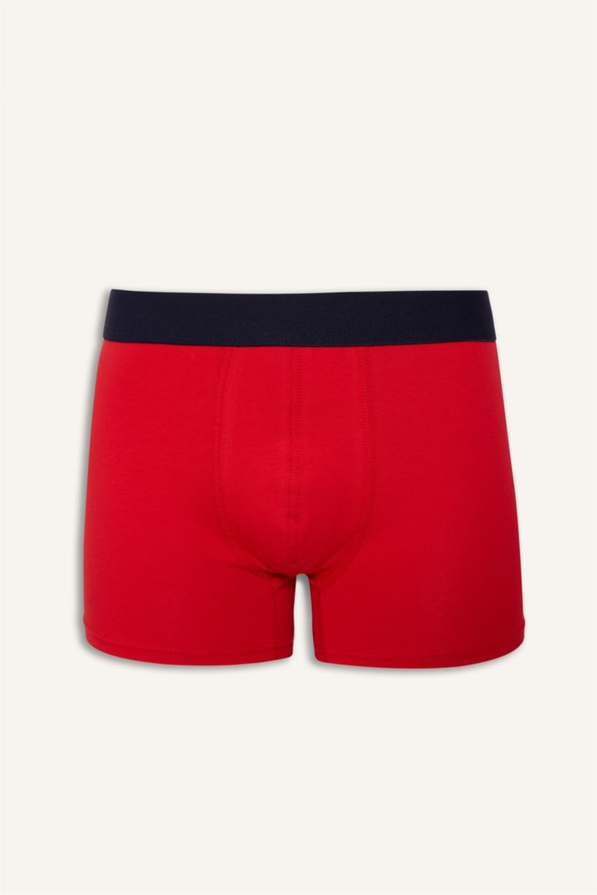 Erkek Lacivert Regular Fit Desenli 3'lü Boxer