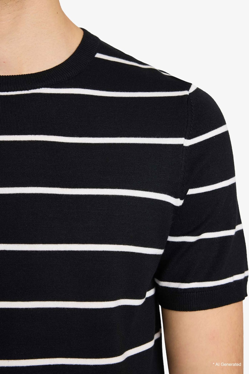 HOMME Noir T-shirt manches courtes Coupe standard