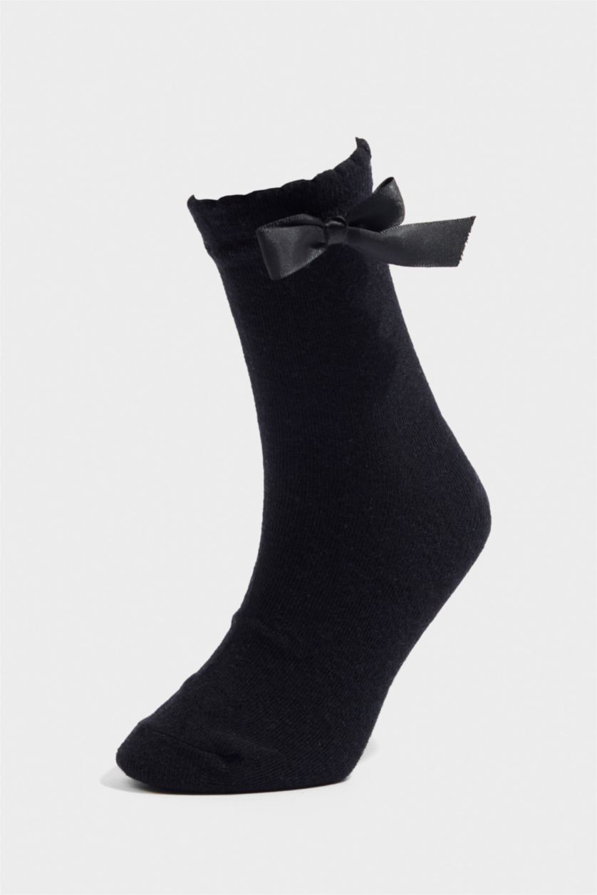 Kız Çocuk - Genç Kız Karma Kız Çocuk Kurdele 2'li Pamuklu Uzun Çorap