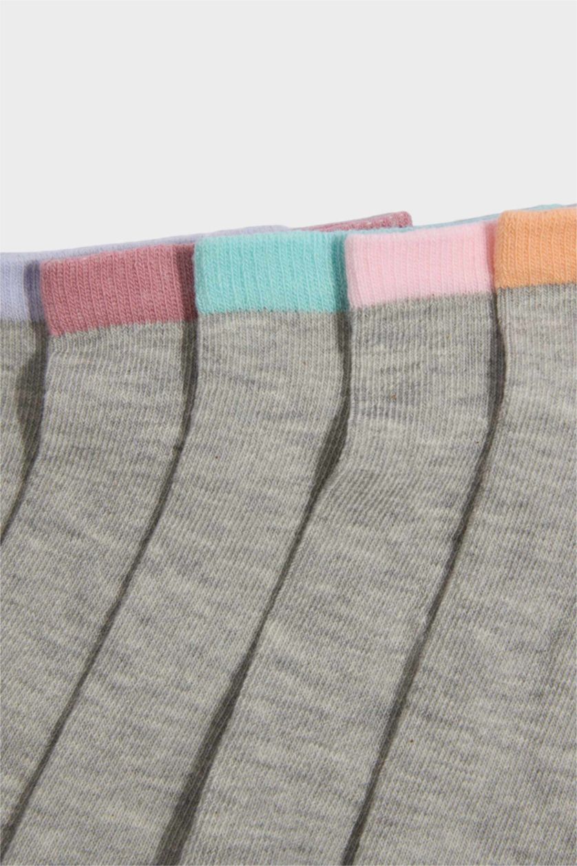 Kız Çocuk - Genç Kız Karma 5'li Pamuklu Patik Çorap Kız Çocuk