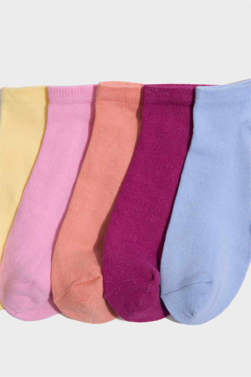 Kız Çocuk - Genç Kız Karma 5'li Pamuklu Patik Çorap Kız Çocuk