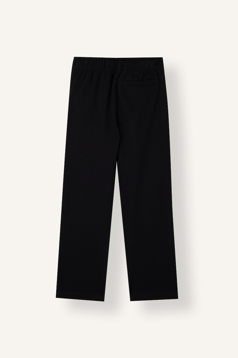 GARÇONS Noir Pantalon à taille normale et jambes droites Coupe régulière