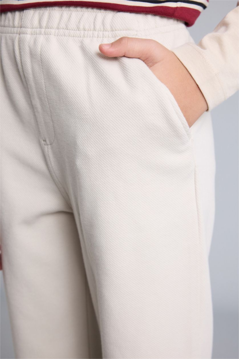 Erkek Çocuk - Genç Erkek Bej Düz Paça Pantolon Erkek Çocuk