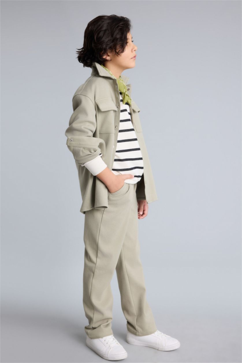 Erkek Çocuk - Genç Erkek Haki Düz Paça Pantolon Erkek Çocuk