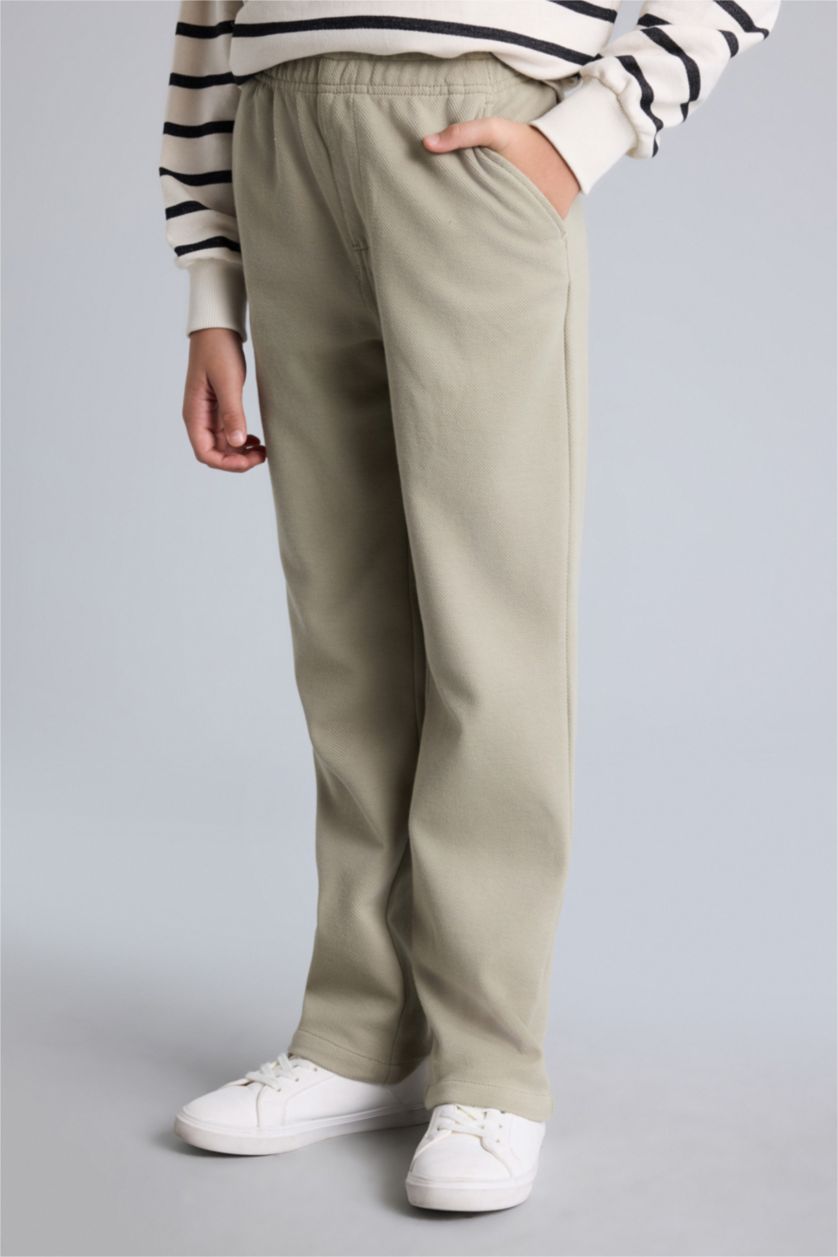 Erkek Çocuk - Genç Erkek Haki Düz Paça Pantolon Erkek Çocuk