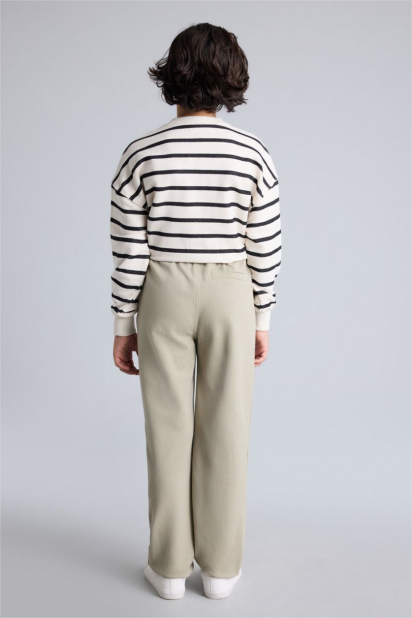 Erkek Çocuk - Genç Erkek Haki Düz Paça Pantolon Erkek Çocuk