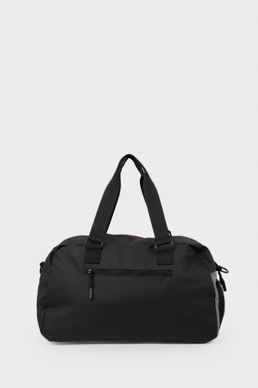HOMME Noir Sac de sport et de voyage en simili cuir pour homme