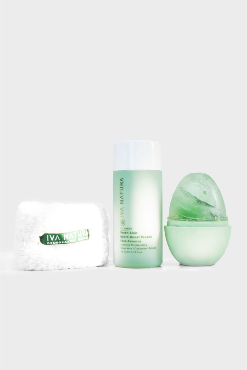 Kadın Yeşil Iva Natura Green Face Shot - Frozen Face Essence 3'lü Set