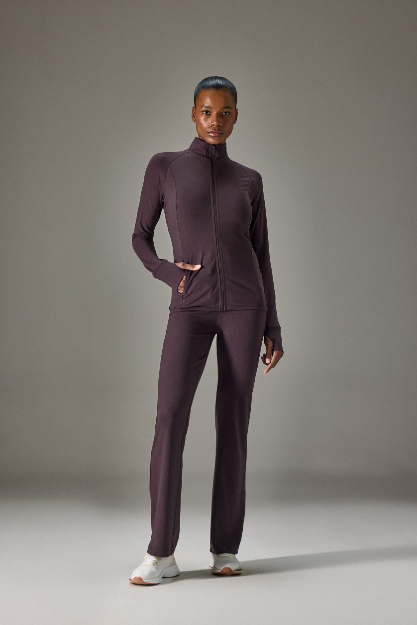 Woman Brown Slim Fit Stand Collar Fleece Lining Cardigan