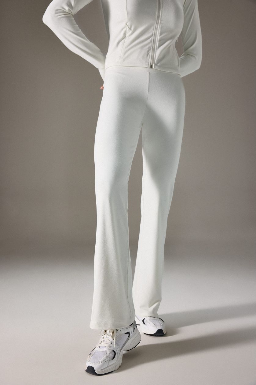 FEMME Beige Pantalon de sport patte d'éléphant long