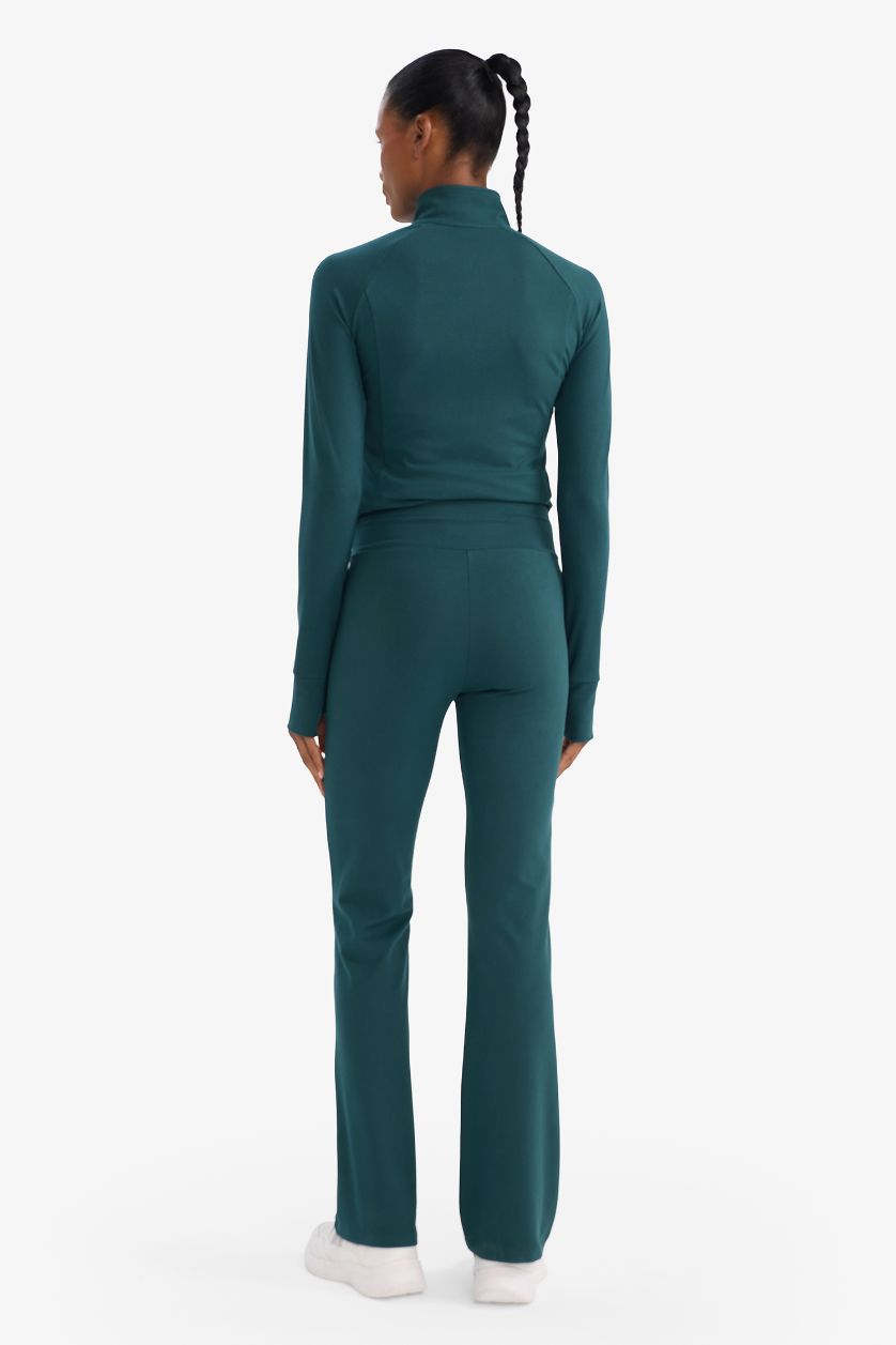 نساء أخضر غامق سروال برجل واسع شارلستون