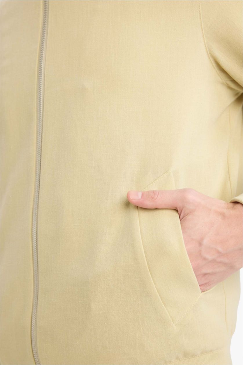 MAN Beige Regular Fit Puffer Jacket