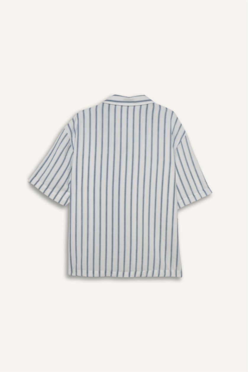 رجالي أبيض Man Short Sleeve Shirt