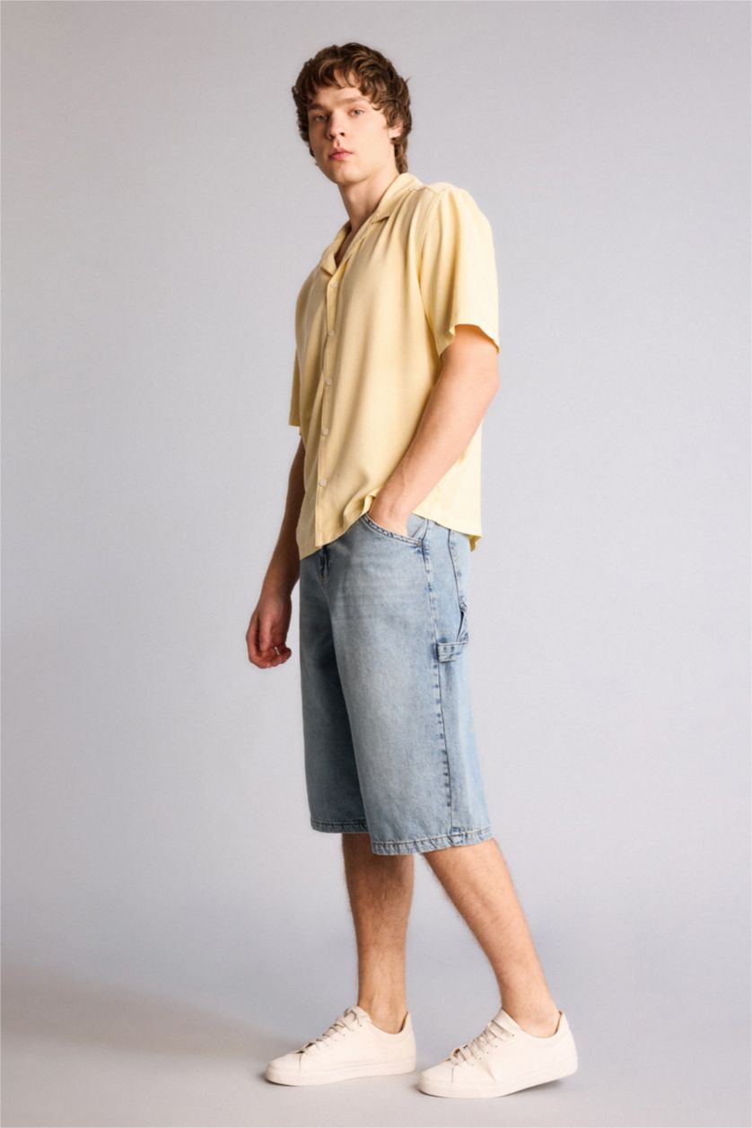 HOMME Jaune Clair Chemise premium boxy