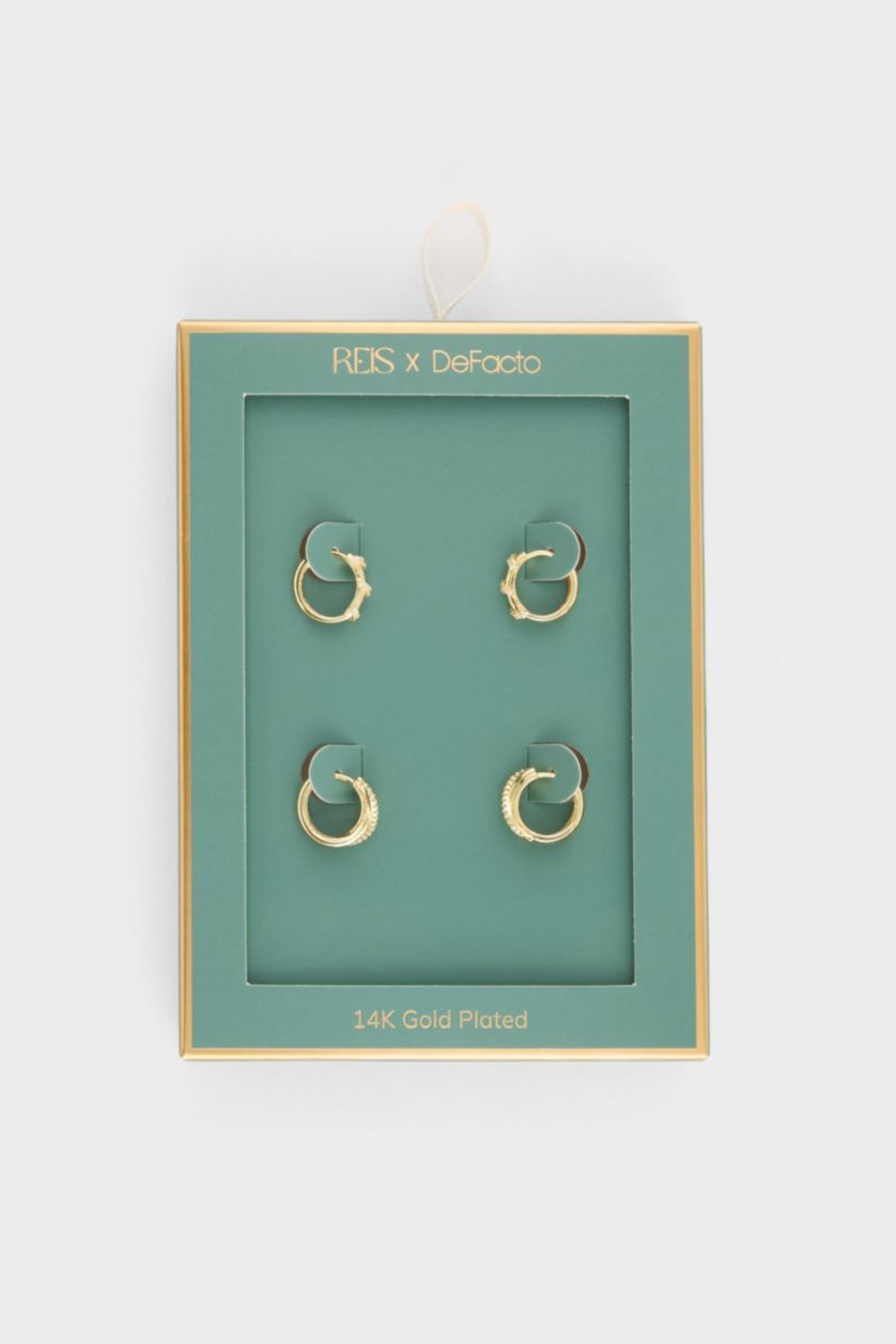 Kadın Altın Reis X DeFacto 2'li Gold Küpe