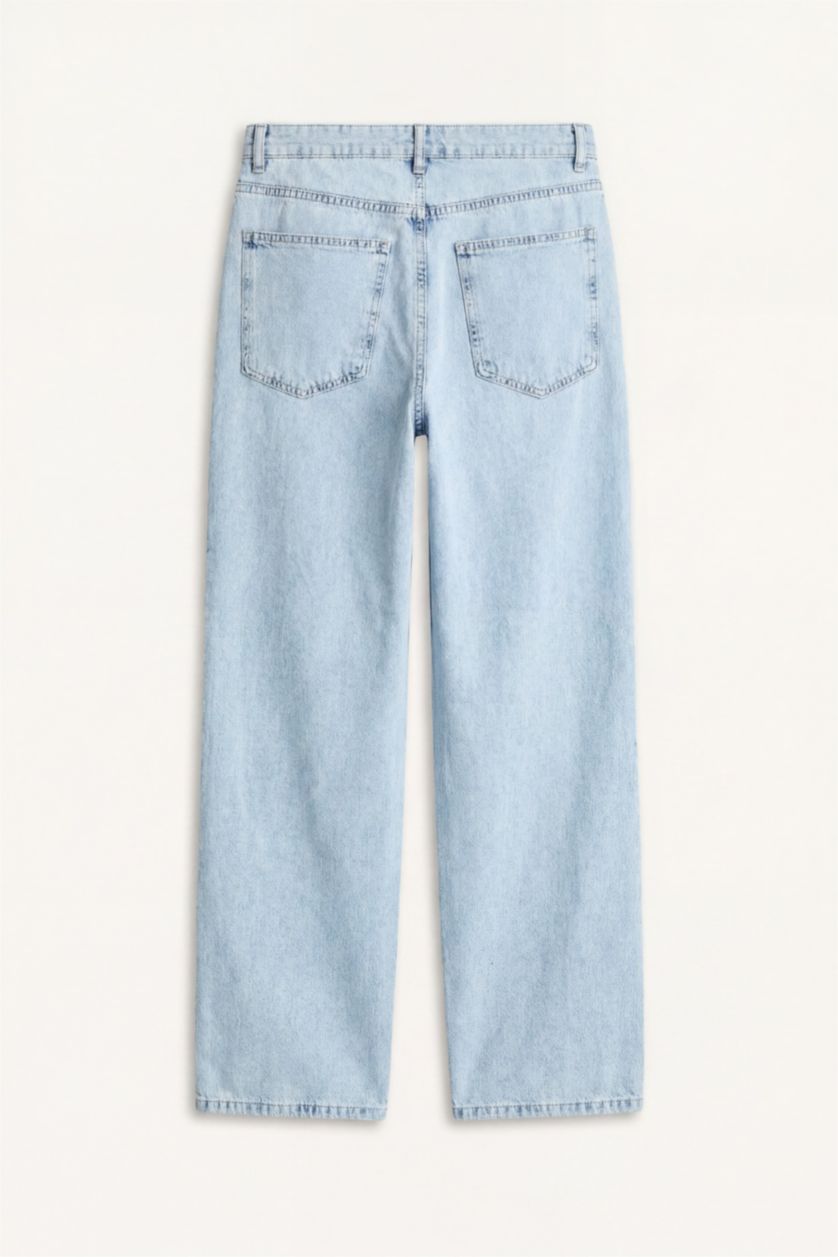 رجال أزرق فاتح Baggy Fit Trousers