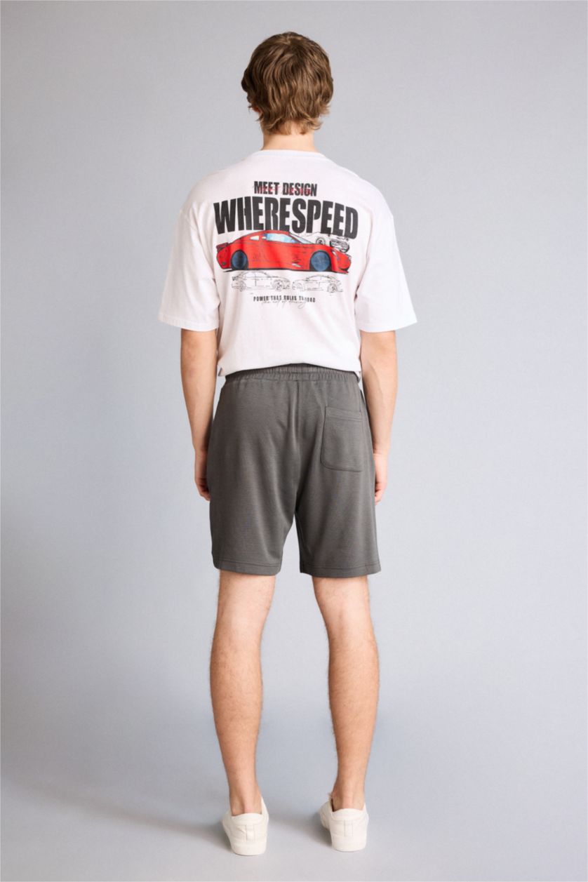 Ерлер Антрацит Жұмсақ фактуралы шорты