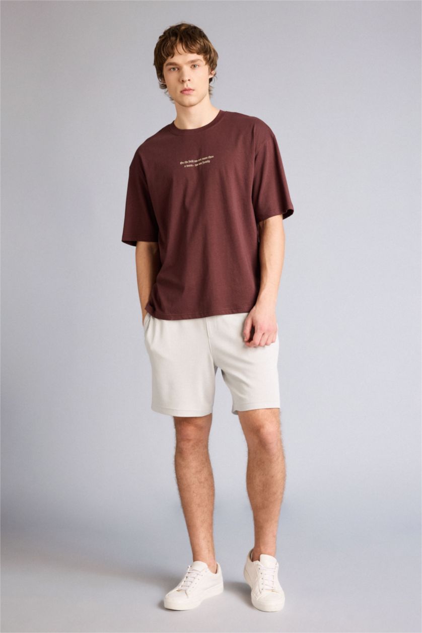 Мужчины Слоновая кость Шорты мягкой текстуры