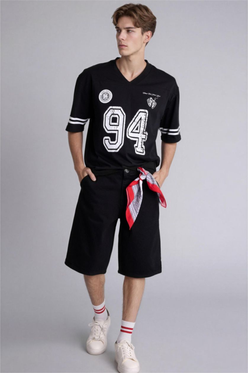 MAN Black شورت برمودا باجي فيت