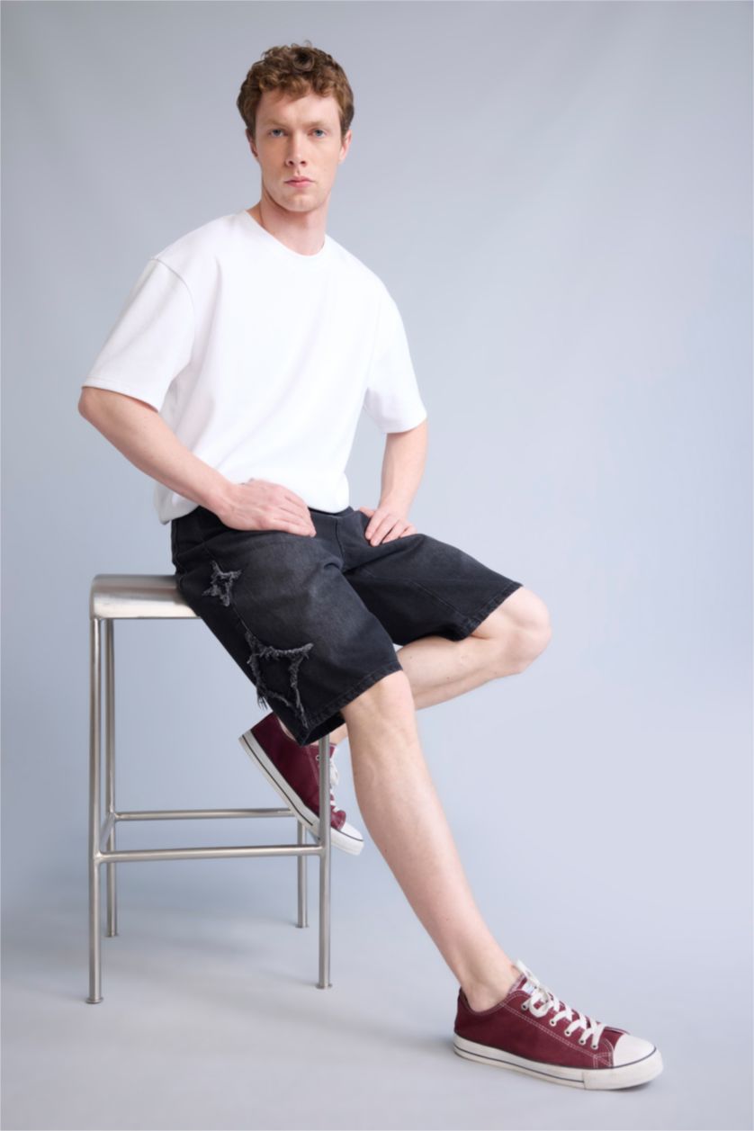 Men Black Baggy Fit