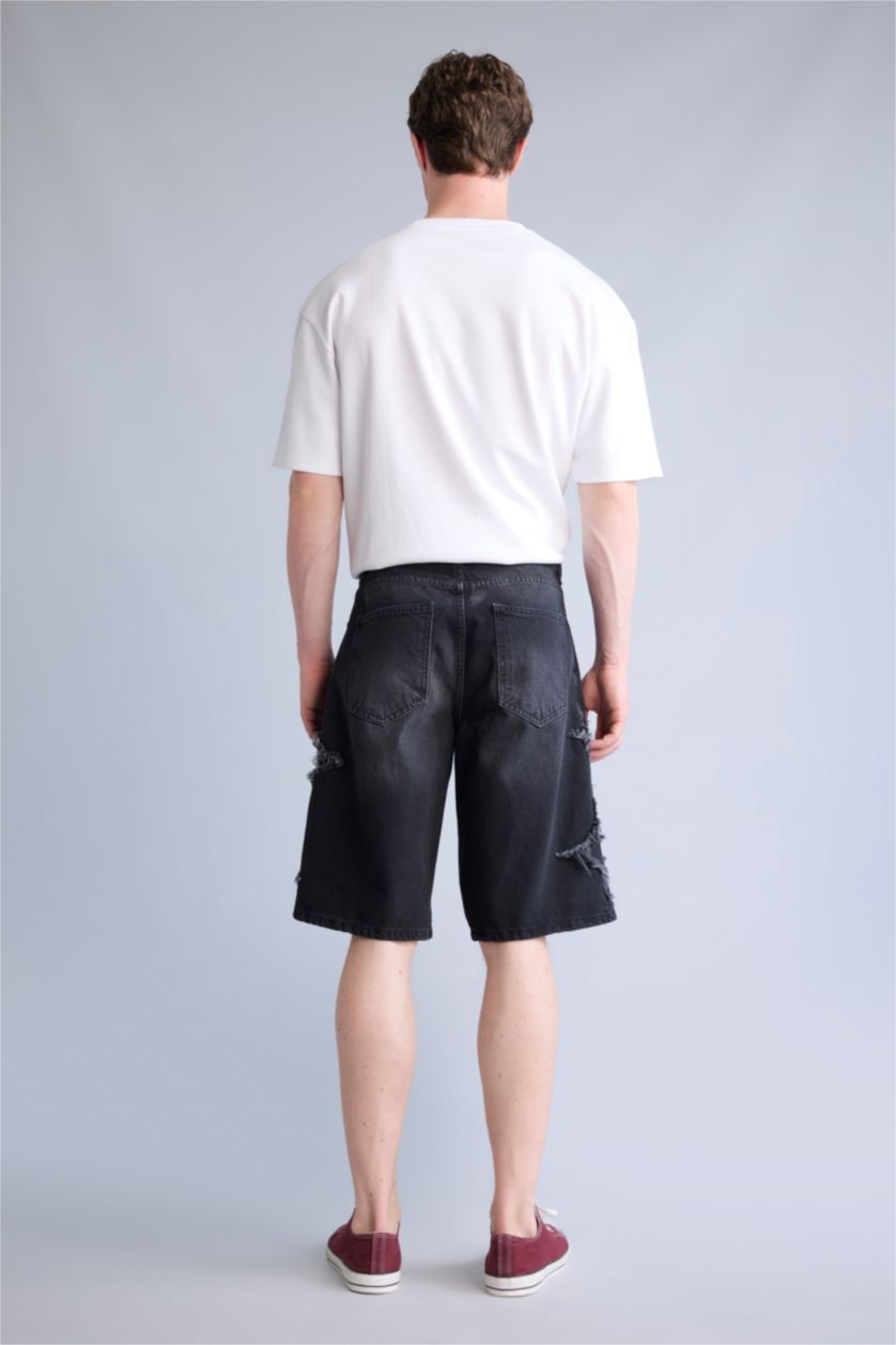 Men Black Baggy Fit