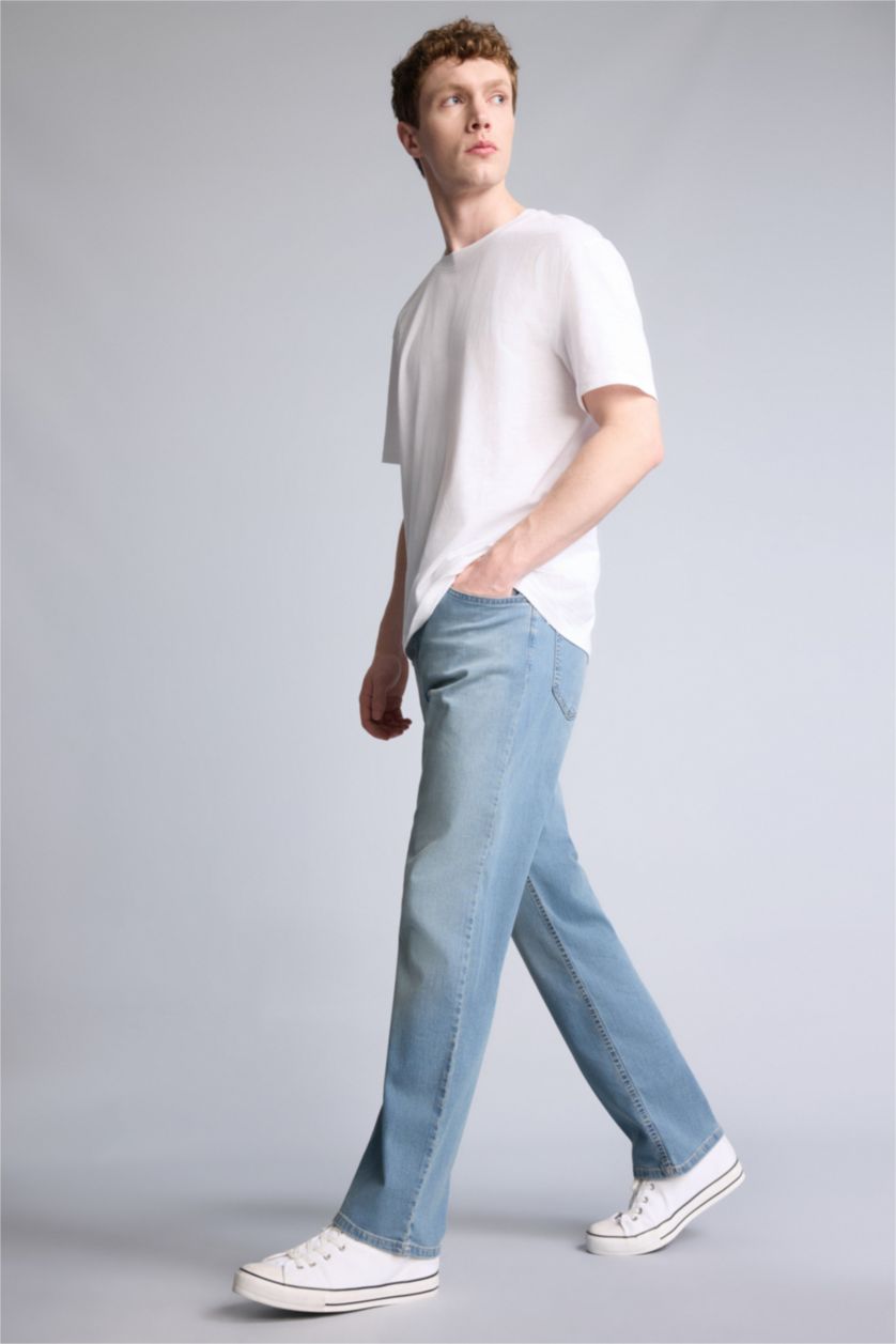 Erkek Açık Mavi Straıght Fıt Pantolon