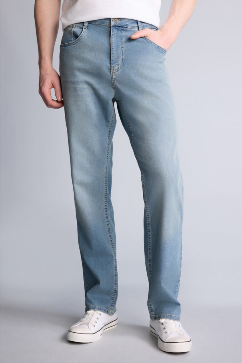 Erkek Açık Mavi Straıght Fıt Pantolon