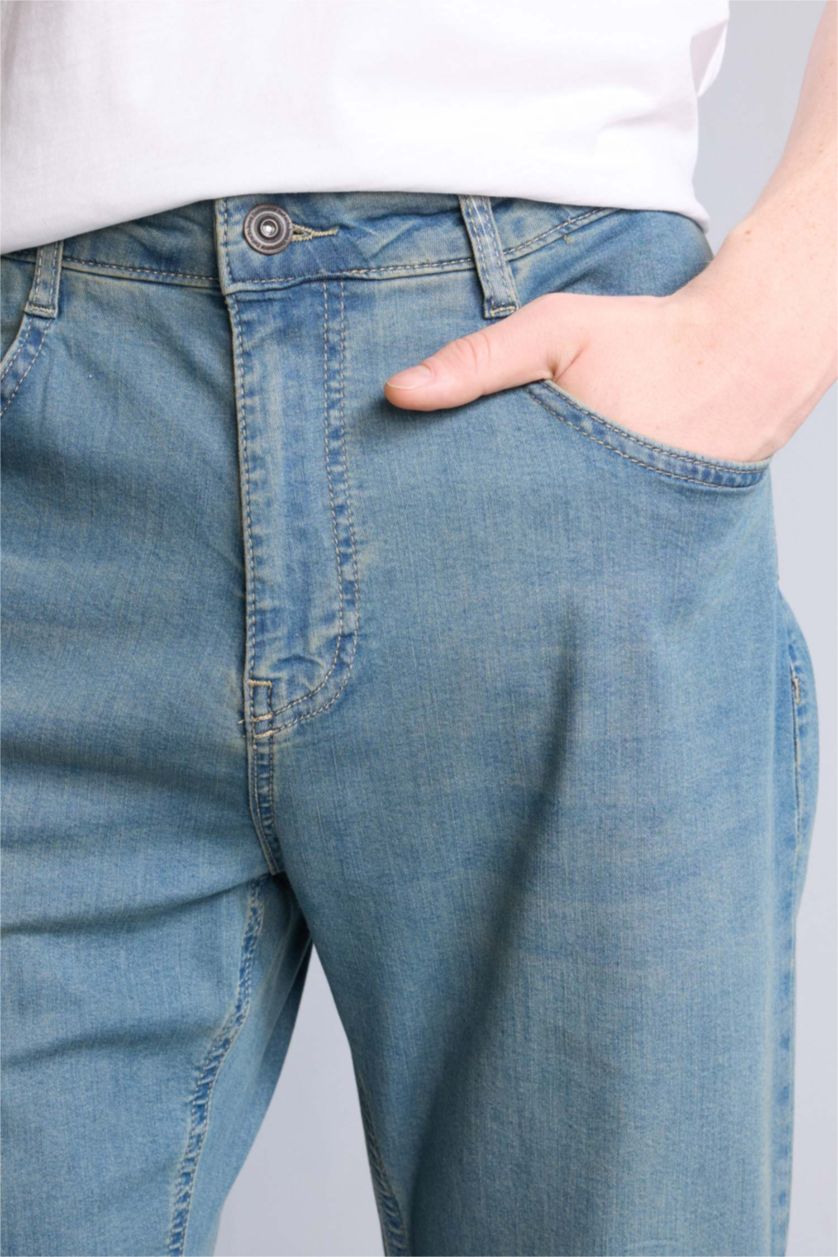 Erkek Mavi Straıght Fıt Pantolon