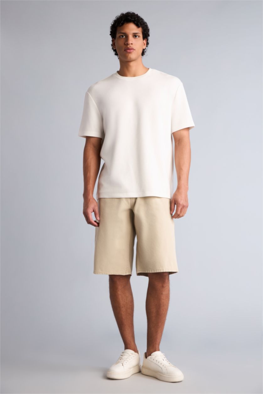 Erkek Yeşil Baggy Bermuda Şort