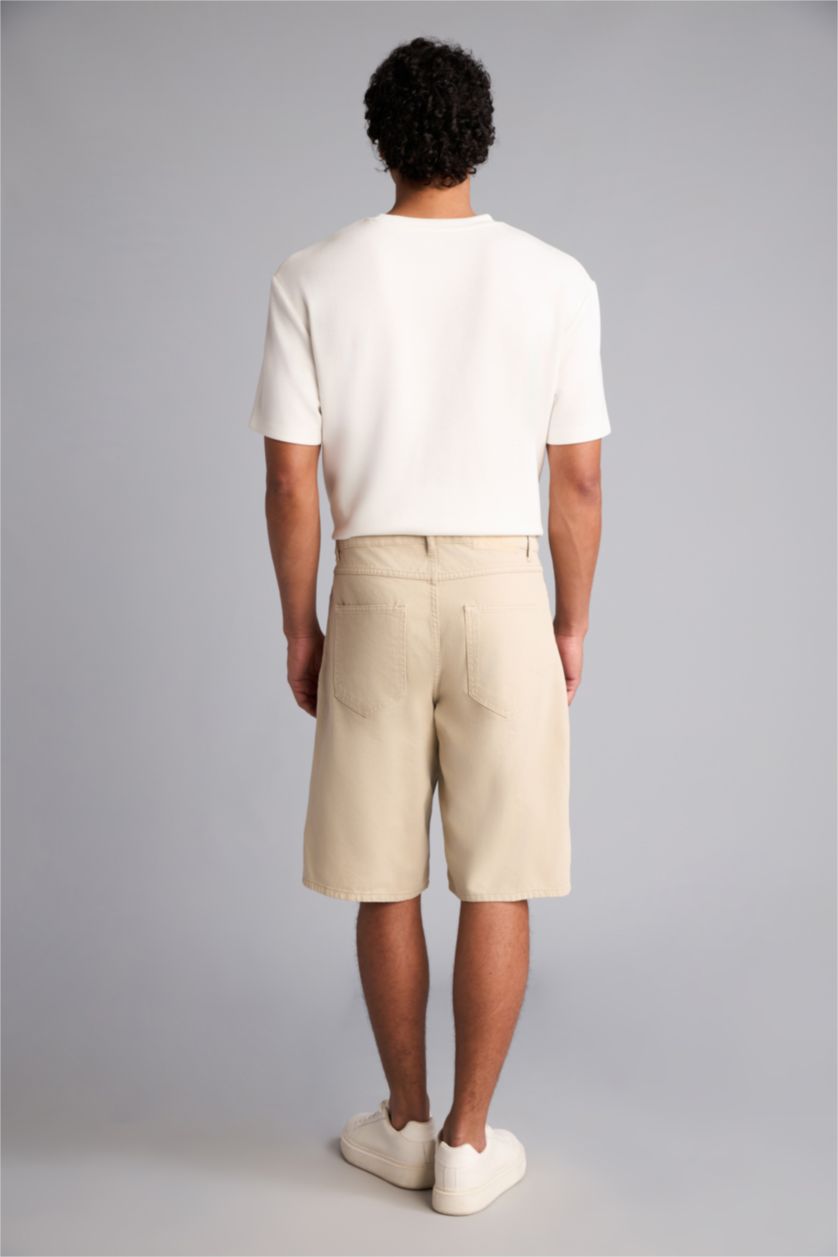 Erkek Yeşil Baggy Bermuda Şort